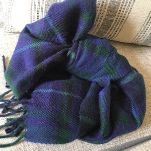 Green/Blue Plaid Christian Dior Scarf